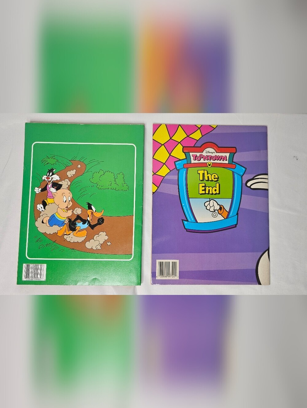 Vintage Looney Tunes Disney Toontown Coloring Books 1990 1995 Goofy Daffy Duck - Picture 2 of 10